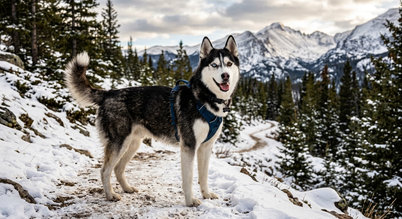 generete a picture of a dog husky